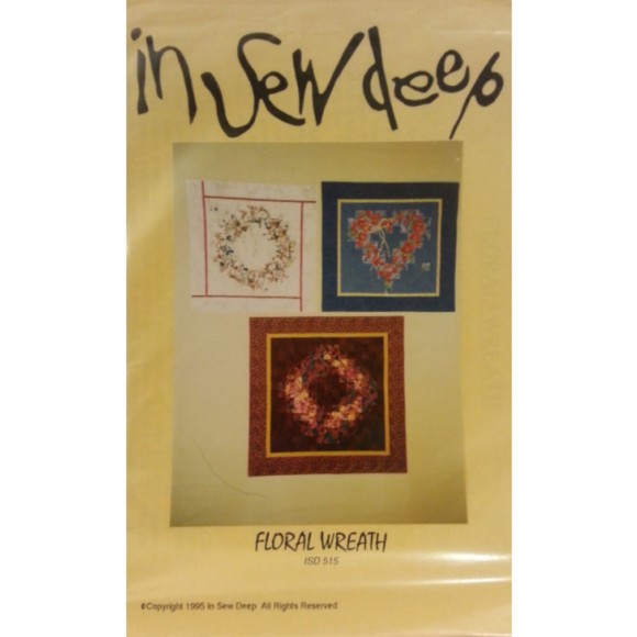 Vintage ©1995 - In Sew Deep -Floral Wreath Quilt Pattern - Picture 1 of 2